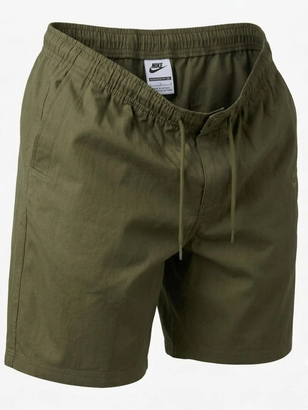 Nike Mens Large Olive Green Canvas Pull On Casual Shorts L